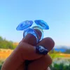 Klusterringar ins transparent lila akryl harts ättiksyra oregelbunden knogfinger piercing trendig koreanska modeparti smycken