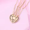 Pendant Necklaces Luoluo&baby 3Pcs/set Family Suit Big Sister Little Mom Necklace For Girls BFF Friendship Jewelry Gift