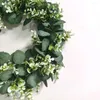 장식용 꽃 인공 녹색 잎 유칼립투스 화환 리시 마 시아 크리스티나 헨스 화환 크리스마스 해 가정 장식