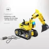 RC Baggermaschinen Spielzeug Programmierbare zusammengebaute Fernbedienung Bausteine LKW Technik Fahrzeug Auto Kinder Geschenk