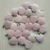 Pietra naturale 20mm cuore Amore Occhio di tigre Quarzo rosa opale Ciondolo Gemma Agate orecchini fit collana che fa assortiti