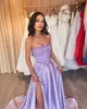 Elegant Lavender Prom Dresses paljetter Stripless Party Evening Gowns Split Formal Long Special Occasion Dress