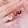 Trendência do designer Carter Colar de amuleto feminino 925 Sterling prata banhado 18k Rose Gold Branco Fritillaria Red Chalcedony Black Agate Pingente