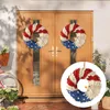Dekorativa blommor kranshänge skrapsäker långvarig amerikansk flagga Garland Independence Day Festival Door Decoration