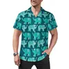 Men's Casual Shirts Tribal Floral Elephant Blouses Pink Animal Print Hawaii Short-Sleeve Graphic Trending Oversized Beach Shirt Gift