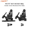 Bike Brakes NUTT S6T Road Line Pull Disc Brake Caliper Front Rear 140 160mm Flat Mount Mechanical G3 HS1 Rotor Bicycle Parts 230619