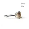 Cluster Anneaux Naturel Herkimer Quartz Anneau Double Point Cristal Énergie Pierre Guérison Positive Mariage Mariée Femme Bijoux Cadeau