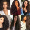 Nxy Hair Wigs 14 30inch Synthetic Lace Front Brown Long Natural Curly Daily Fibra Resistente ao Calor Sem Cola para Moda Feminina 230619