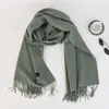 Scarves Elegant Beautiful Cold Winter Ladies Long Blanket Wrap Non-shrink Women Scarf Solid Color For Dating