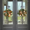 Kwiaty dekoracyjne sztuczne wiosenne wieniec kwiatowy realistyczne drzwi frontowe liście kreatywne wiszące ścianę dekorację