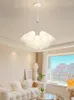 펜던트 램프 백합 밸리 램프 프랑스 스타일 크리에이티브 아트 플라워 홀 조명 현대 간단한 가벼운 고급 거실 메인