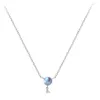 Pendant Necklaces Fashion Fluorescent Luminous Silver Plated Jewelry Matte Round Beads Water Droplets Crystal XL011