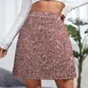 Jupes Rose Rose Gold Blush Glitter Sparkle Mini Jupe Dans Les Vêtements Robes De Filles Pour Le Bal