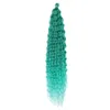 Intrecciatura sintetica Ariel Curl Hair Extensions Water Wave Twist Crochet Ombre Color 22 pollici Deep Wave Braid Hair