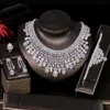 Pins Broches ASNORA glanzende bruids sieraden set bruiloft zirconia 4 stuk ketting dames kroon T0855 230619