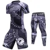 Autres articles de sport T-shirts de gym pour hommesPantalons Boxe Muay Thai Shorts Rashguard MMA kickboxing Ensembles Fitness Maillots de sport costumes Jiu Jitsu Bjj T-shirt 230617