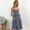 Casual Dresses 2019 New Women Print Floral Stripe Long dress Sexy V-Neck Sleevele Button Beach Casual Boho Midi Dress Plus Size 3XL vestidos J230619