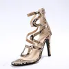 Sandali 2023 Scarpe da donna Open Toe Summer Snake Print Abito sexy Tacchi alti Stiletto Zapatos Mujer