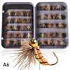 Baits Lures Sougayilang Fly Flies Lure With Fly Tackle Box Portable Fly Fishing Lure Kit for Bass Trout Freshwater Saltwater Outdoor Fishing 230619