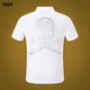 Novo pp men polo camisa verão crânio diamante phillip plain manga curta designer t camisa harajuku t marca crânios impressão topos streetwear fp90091