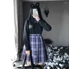 Skirts YBYR Plaid Skirt Summer Women 2023 High Waist Stitching Student Uniform Pleated Cute Sweet Girls Dance Mini