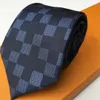 Mens TIE TIE Letter Designer Silk Necktie Jacquard Party Business Business Fashion Fashion Plaid Design Box TIB