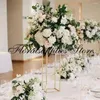 Party Decoration 10PCS 31.5 Inch Tall Flower Stand Gold Display Rack Metal Iron Column Floor Vase For Wedding Table Centerpieces