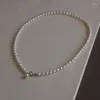 Chaînes de haute qualité mode brillant naturel perle d'eau douce 14K or rempli femme chaîne collier bijoux pour femmes cadeaux d'anniversaire