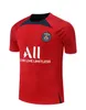 23 24 PSG Sports Manches Courtes 2023 Paris Sportswear Formation Porter À Manches Courtes Costume Maillot De Football Kit Uniforme Chandal Adulte Sweat Pull Ensemble T-shirt Homme