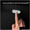 Dekorative Lichter Wiederaufladbare magnetische Touch-Licht Autodach Magnete Deckenlampe Innenbeleuchtung Nachtlesung Innenzubehör Dhjld