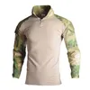 Andra idrottsartiklar Armé Taktisk t -skjorta Militär stridsskjorta Long Shirts Camo Shirts Paintball T Shirt Hunting Cothes Men Clothing Windbreaker 230617