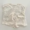 Kleding Sets Baby Se Mouwloos T-shirt Lantaarn Broek 2 stks Pak Jongen Baby Katoenen Ademende Kleding Set Peuter Meisje Outfits