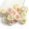 Torkade blommor 5/10st Rose Artificial Heads High Quality Fake Home Decor Wedding Decoration Supplies Diy Bride Crafts Wreath