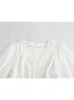 Robes décontractées YENKYE femmes Sexy évider avec ceinture robe blanche à manches longues col en V femme printemps robe courte