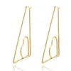Hoopörhängen stor geometri för tjej 2023 sommar mode rostfritt stål gyllene triangelparti hängande punk juvelverk