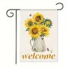 Spring Garden Flag Double-Sided Color Printing Welcome Spring Decoration Flag Courtyard Lawn Welcome Decoration Flag