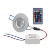 3W RGB dimmbar mit Fernbedienung, LED-Strahler, mehrfarbige Beleuchtung, 24-Tasten-Fernbedienung, Atmosphären-Downlight