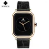 Relojes de pulsera 2023 WWOOR para mujer, reloj de lujo informal para mujer, cuarzo rectangular, marca superior, moda minimalista, Zegarek Damski