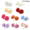 Dekorative Blumen Brautaccessoires Haarnadelblume für Hochzeit Fake Rose Seidenrosen künstlich