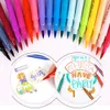 Stylos pinceaux aquarelle 60 couleurs de pinceaux doubles marqueurs d'art aquarelle invites double face couleurs vives et vives 230619