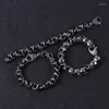 Link Bracelets Trend Alternative Punk Men's Bracelet Domineering Stainless Steel Skull Jewelry