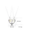 Pendentif Colliers 2 Pcs Romantique Saint Valentin Aimant Soleil Lune Attirer Pendentif Couple Collier Bijoux Magnétique Puzzle Cœur Pour