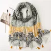 Scarves Fashion Summer Women Scarf Bohemia Flower Beach Hijab Shawls and Wraps Female Foulard Echarpe Designer Pashmina Bandana 230619