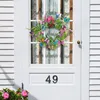 Decorative Flowers Garland Artificial Window Summer Door Decoration Wall Spring Porch Green Front Christmas Traditions In Stained Glass