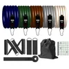 Resistance Bands 500LBS Fitness Latex Pull Rope Pilates Bar Kit Set Bodybuilding Elastic Workout Gym Equipment 230617