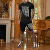 Survêtements pour hommes Designer Novel Black T Shirt Shorts Drill Casual Sportswear Printemps Et Été Haut De Gamme Exclusif 230619