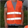 Sécurité au travail Fourniture Visibilité Travail Construction Gilet Avertissement Réfléchissants Gilets De Travail Vert Réfléchissant Sécurités Goutte De Trafic De Dhpvw