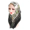 Scarves 70 70cm Fashion Square Scarf Hijab Women Design Headband Muslim Headscarf Bandana Summer Shawl Wraps Foulard Echarpe