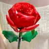 Blocos venda única romântico vermelho/rosa/azul criativo buquê de flores rosa blocos de construção para sempre amor brinquedos para presente de meninas r230617