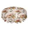 Tableau de nappe de champignon d'automne Fleur papillon